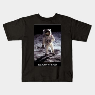 High Resolution Astronomy Buzz Aldrin On the Moon Kids T-Shirt